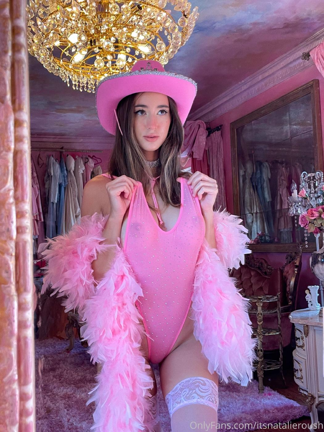 Natalie Roush Pink Cowboy Lingerie Onlyfans Set Leaked